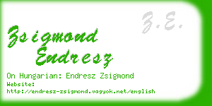 zsigmond endresz business card